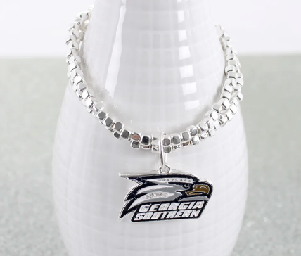 Collegiate Logo Silver Bracelet Set