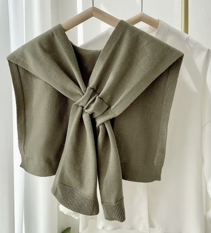 Lightweight Knit Tie Shawl / 11 colors