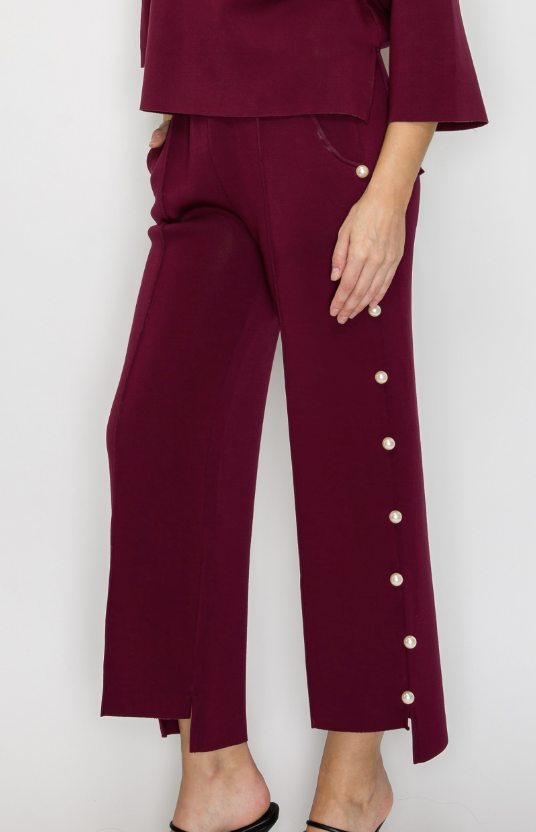 Farrah French Scuba Pearl Long Pant / 9 colors