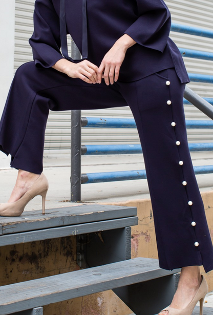 Farrah French Scuba Pearl Long Pant / 9 colors