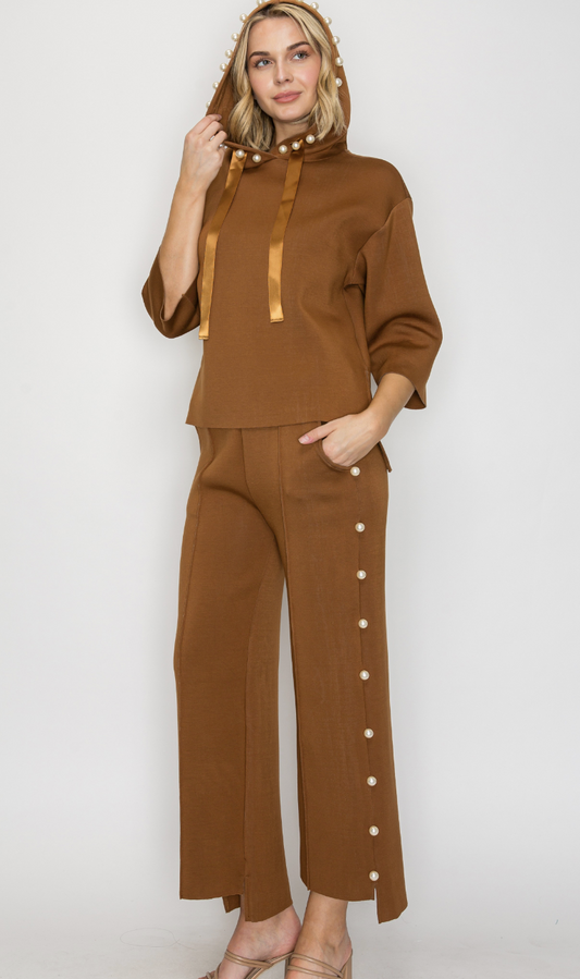 Farrah French Scuba Pearl Long Pant / 9 colors
