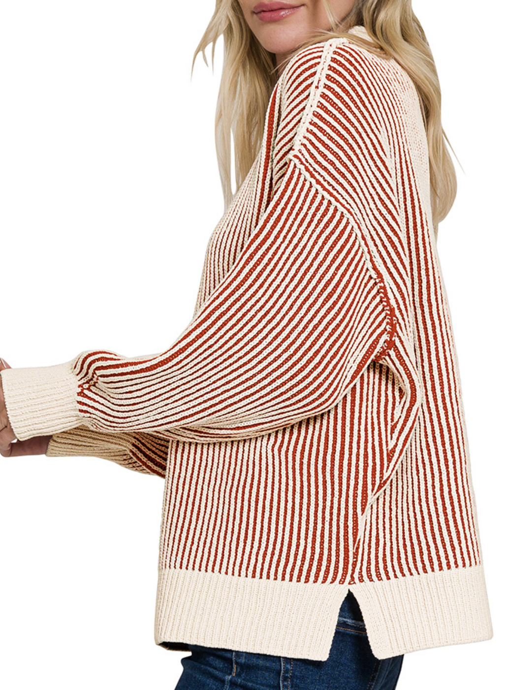 Two-Tone Chenille Crewneck Sweater 3 colors