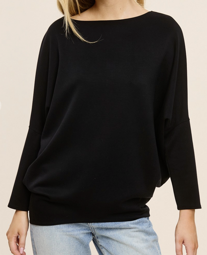 Scuba Boatneck LONG Sleeve Dolman top / 7 colors