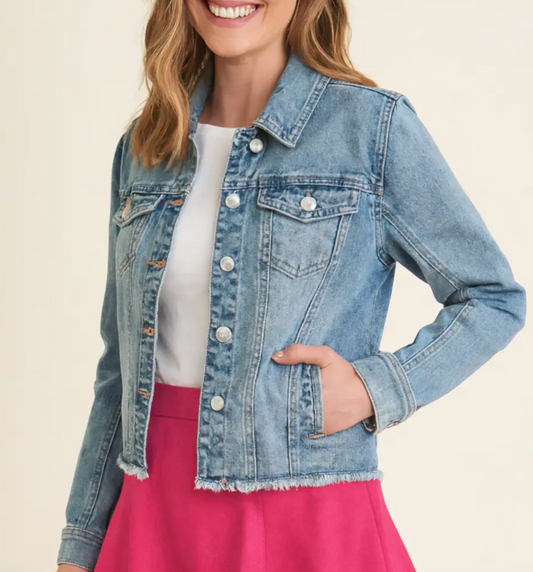Light Blue Washed Denim Jacket