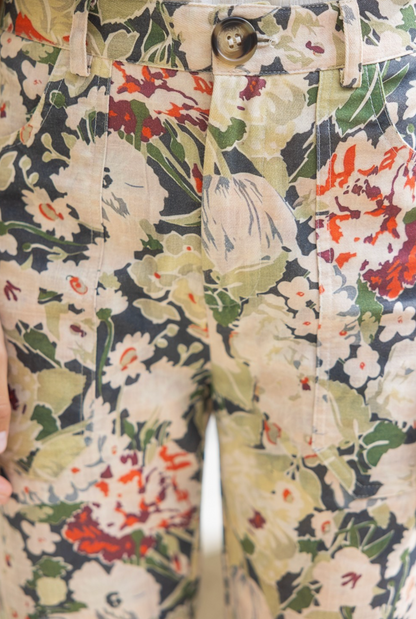 Floral Wide-Leg Statement Pants