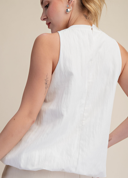 Sleeveless Bubble Hem Top / 3 colors