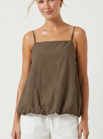Cami Top with Bubble Hem / 2 colors