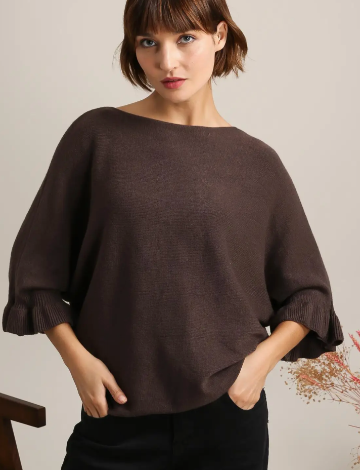 Boatneck Cashmere Blend Sweater
