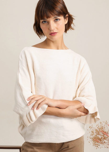 Boatneck Cashmere Blend Sweater