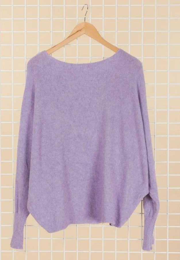 Cashmere-Blend Dolman Sleeve Sweater