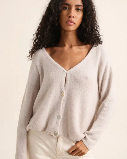 Made in Italy Alpaca V-Neck Cardigan / 3 colors
