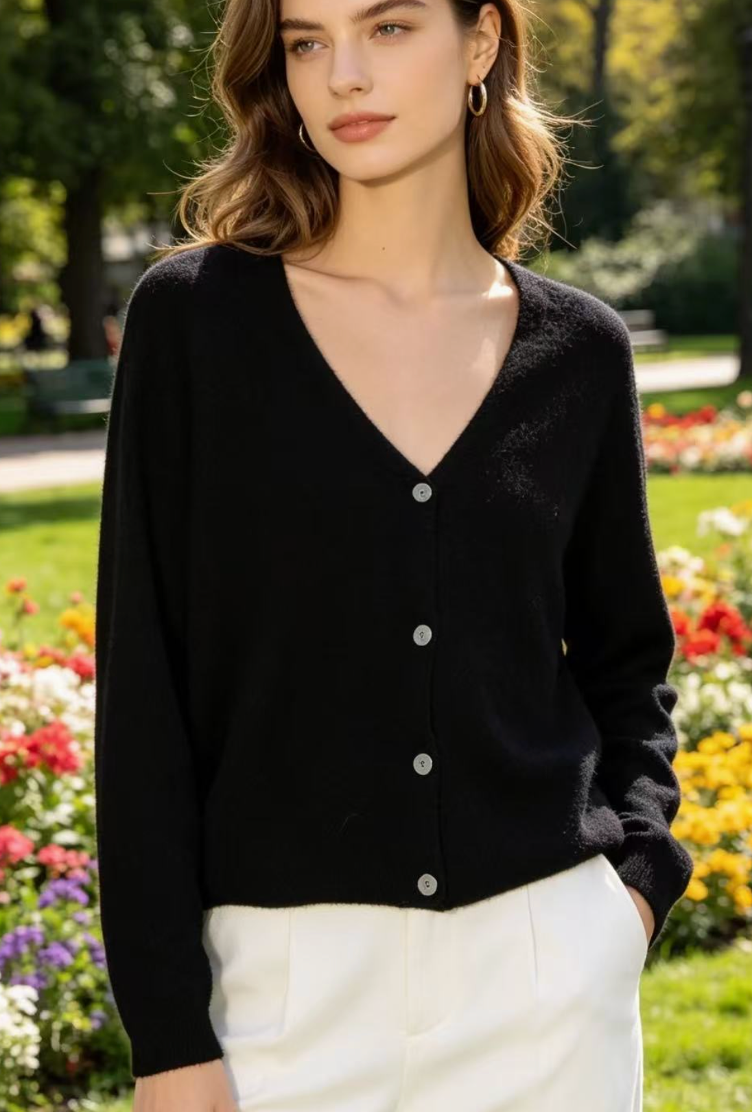 Made in Italy Alpaca V-Neck Cardigan / 3 colors