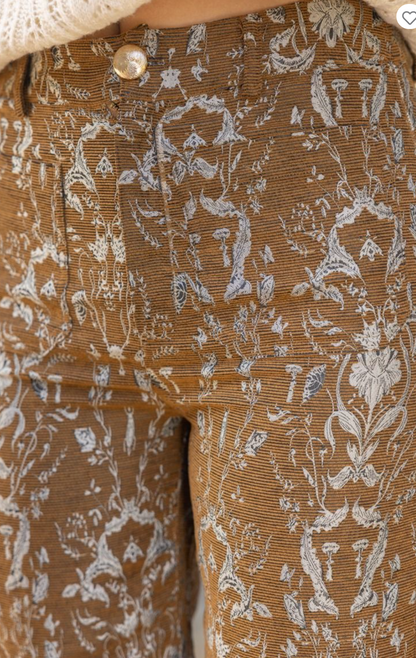 Voy Floral Jacquard Pant Set