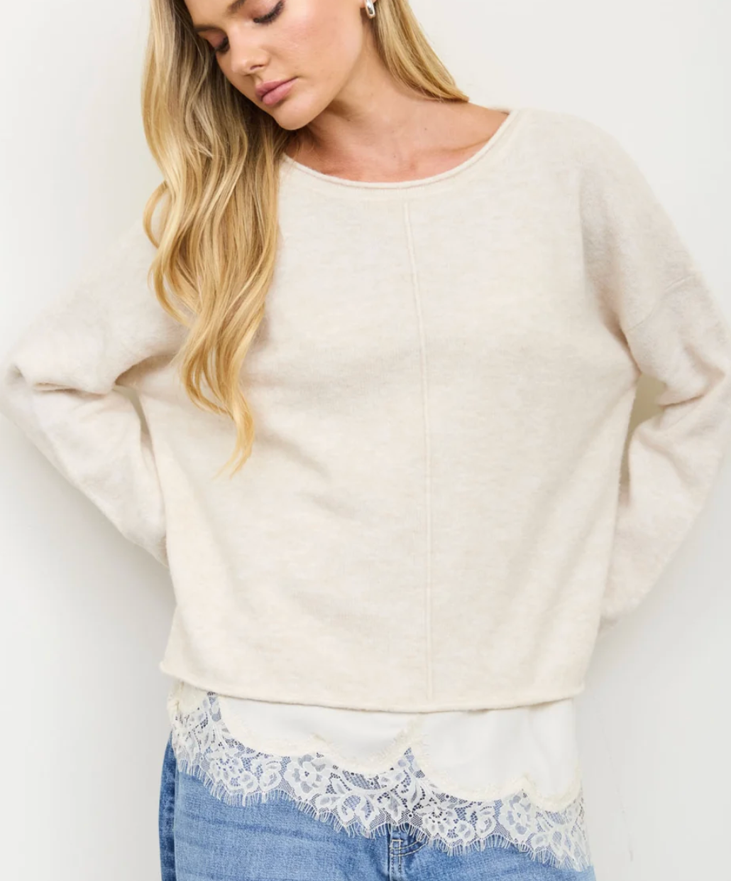 Center Seam Rolled Neck Pullover Sweater / 3 colors
