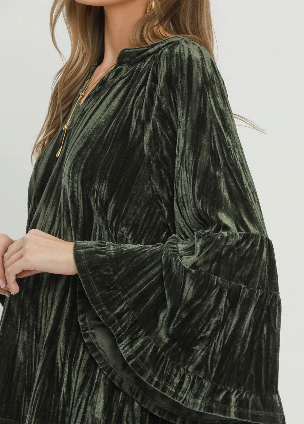 Umgee Velvet Bell Sleeve Top / 2 colors
