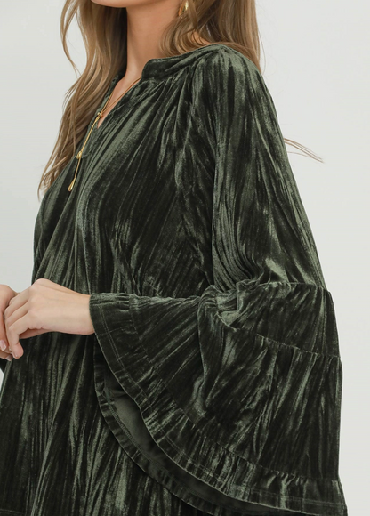 Umgee Velvet Bell Sleeve Top / 2 colors