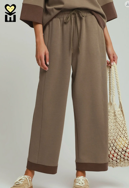 Umgee CLOUDKNIT & Modal Tencel Pants Brown