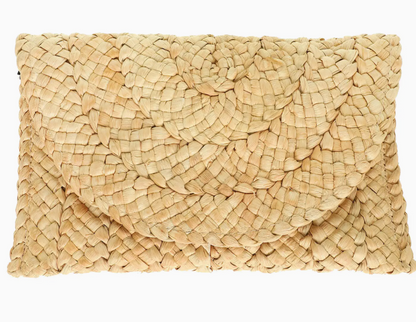 Straw Woven Raffia Clutch Handbag / 5 colors