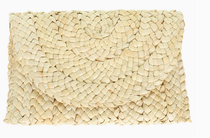 Straw Woven Raffia Clutch Handbag / 5 colors
