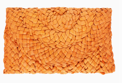 Straw Woven Raffia Clutch Handbag / 5 colors