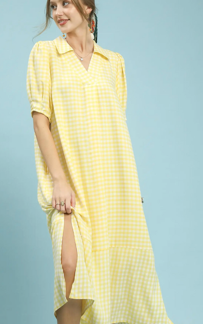 Gingham Midi Dress-2 colors