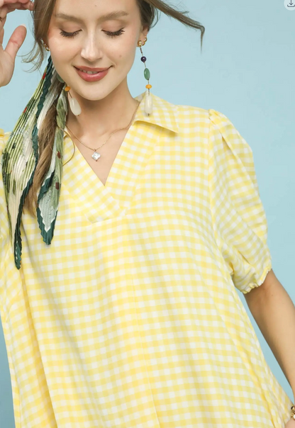 Gingham Midi Dress-2 colors