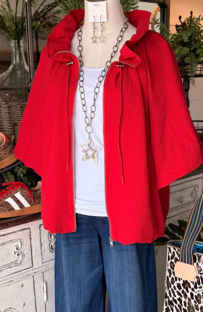 Zip-Front Bomber Jacket / 2 colors