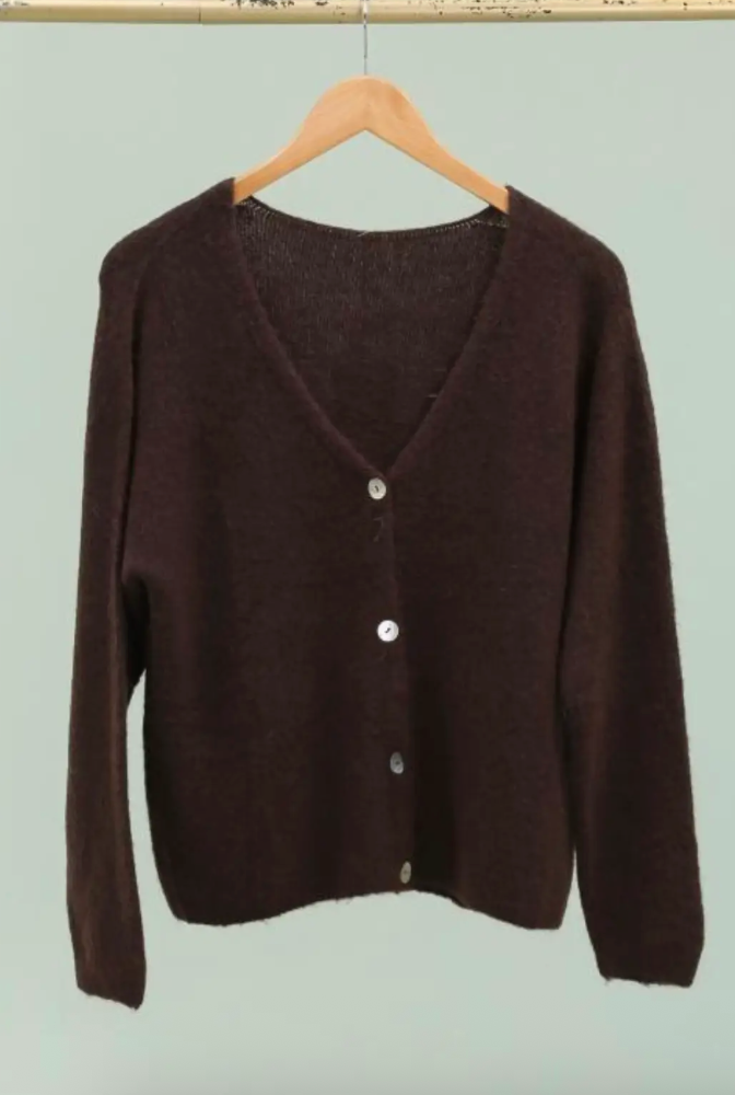 Made in Italy V-Neck Cardigan / 3 colors