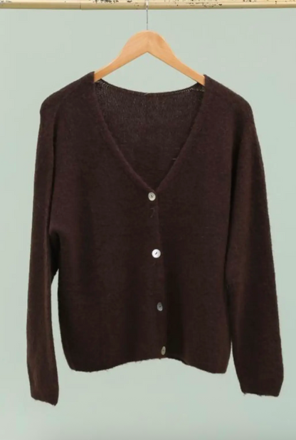 Made in Italy V-Neck Cardigan / 3 colors