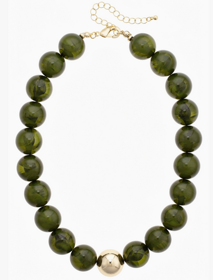 Marjorie Chunky Beaded Statement Necklace / 5 colors