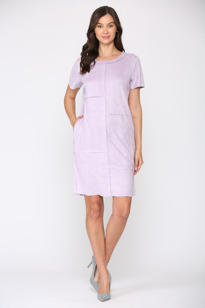 Adelyn Suede Dress with Pockets