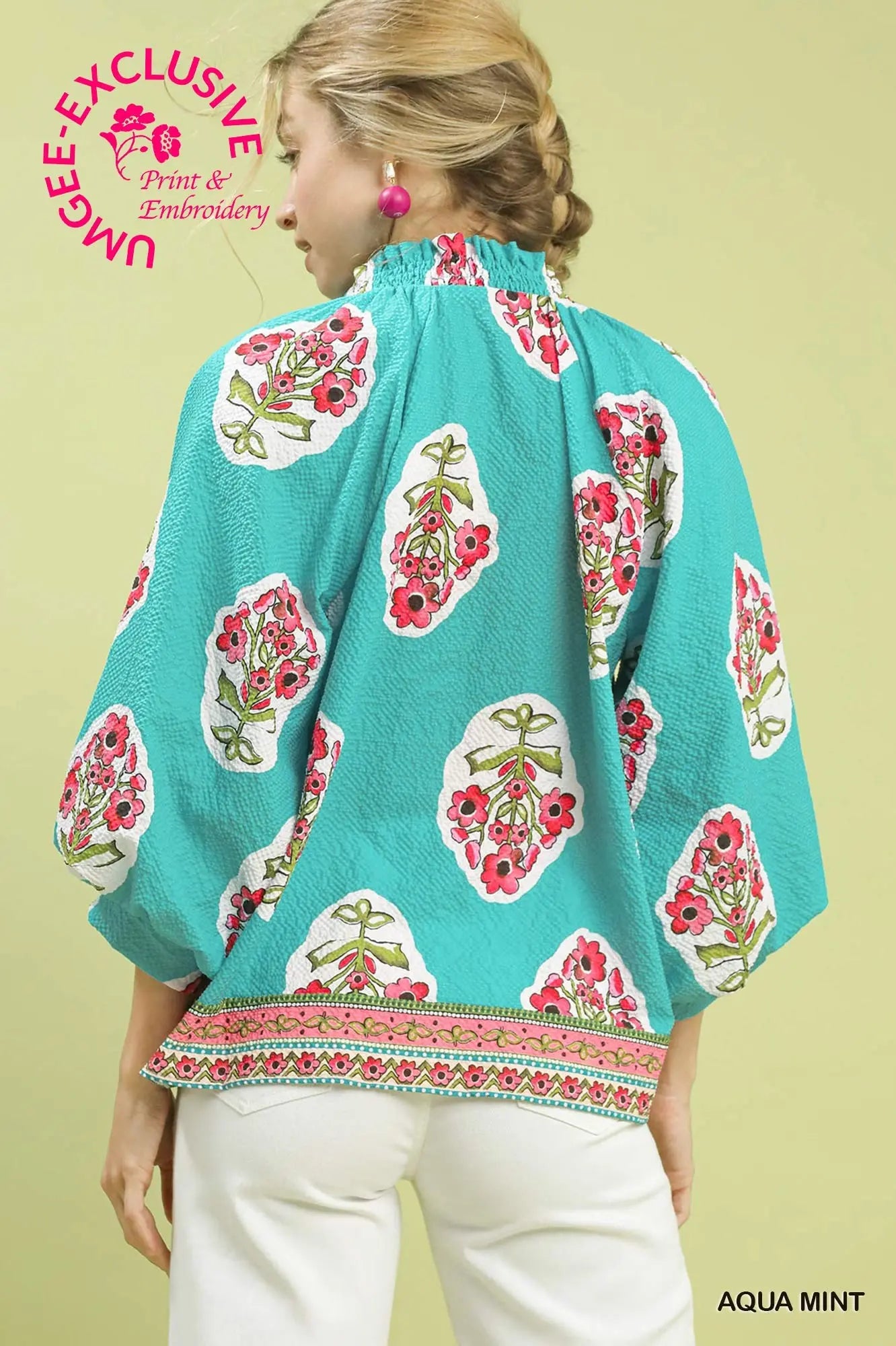 Boho Floral Print Top