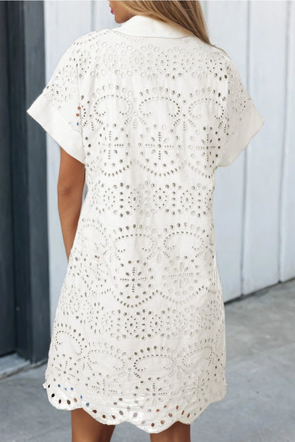 Eyelet Embroidered Dress-3 colors