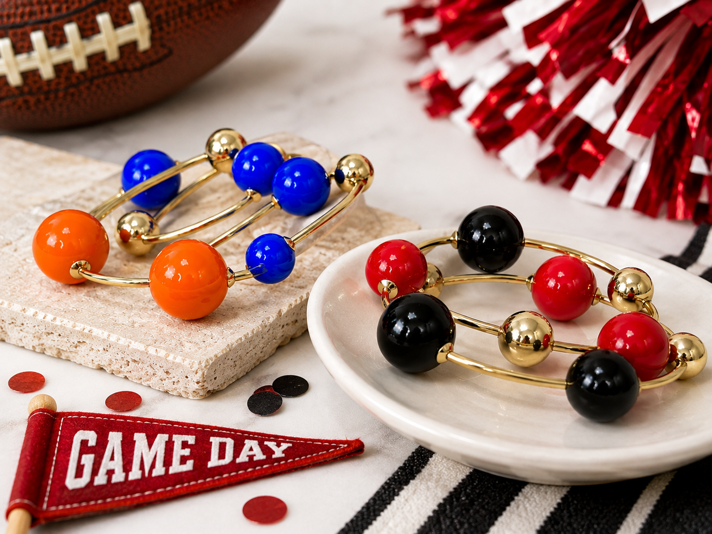 Game Day 3-Piece Stretch Bracelet Set