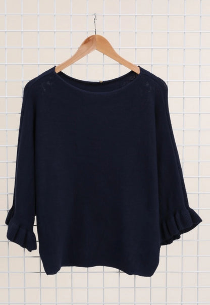 Boatneck Cashmere Blend Sweater