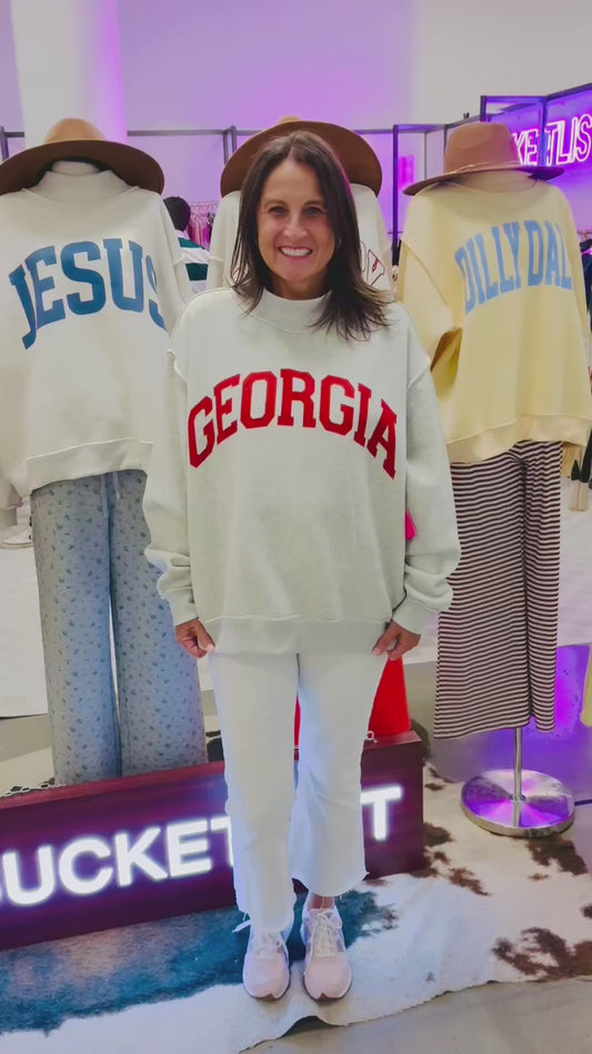 "Georgia & GA" Reversible Mockneck Sweatshirt