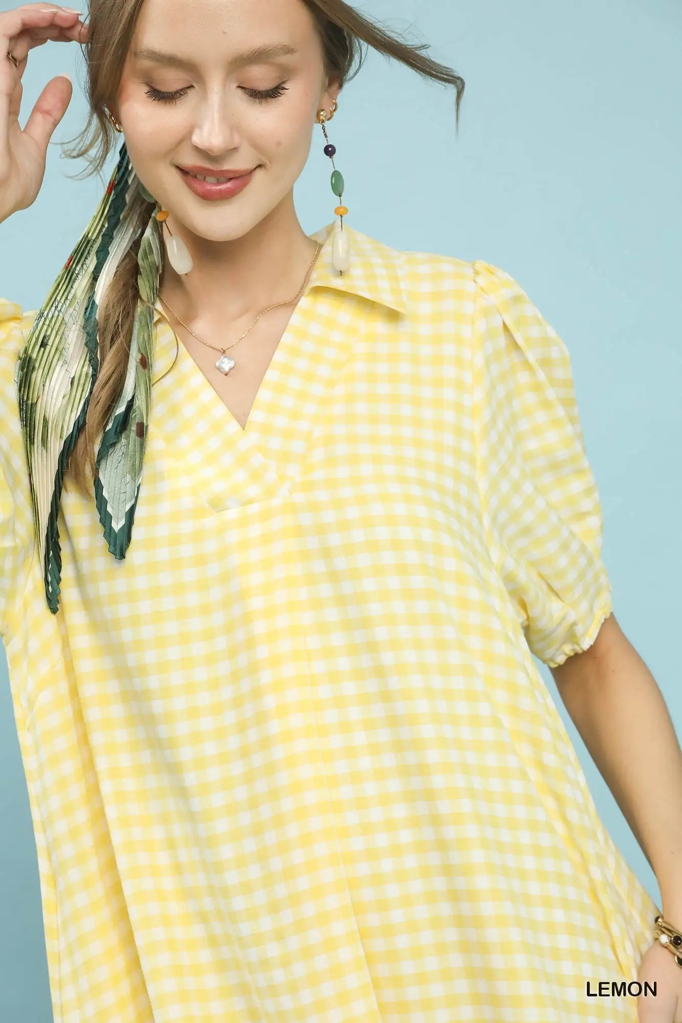 Gingham Midi Dress