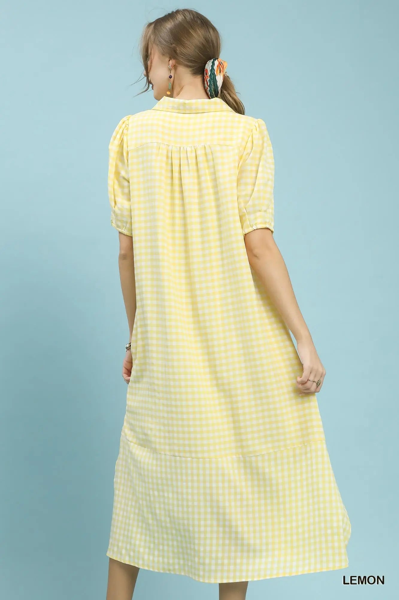Gingham Midi Dress