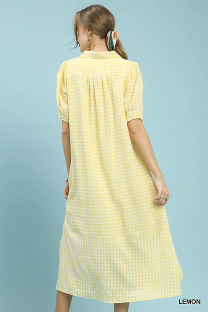 Gingham Midi Dress