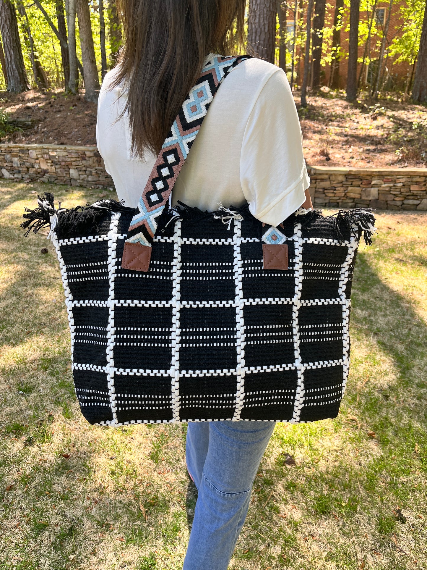 Summer Plaid Textured Totes / 2 colors