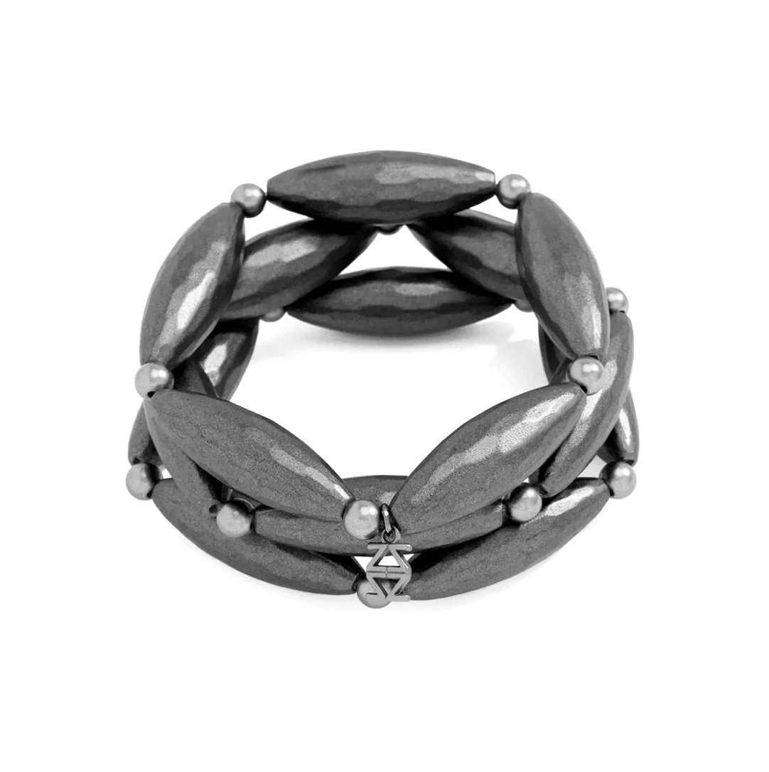 Hematite Spindle Bracelet Set